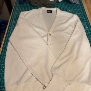 Robert Bruce Vintave Men's Cream Cardigan Sweater